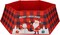 31in Buffalo Plaid Christmas Tree Collar Hexagon Christmas Tree Ring for Artificial Trees Christmas Tree Skirt